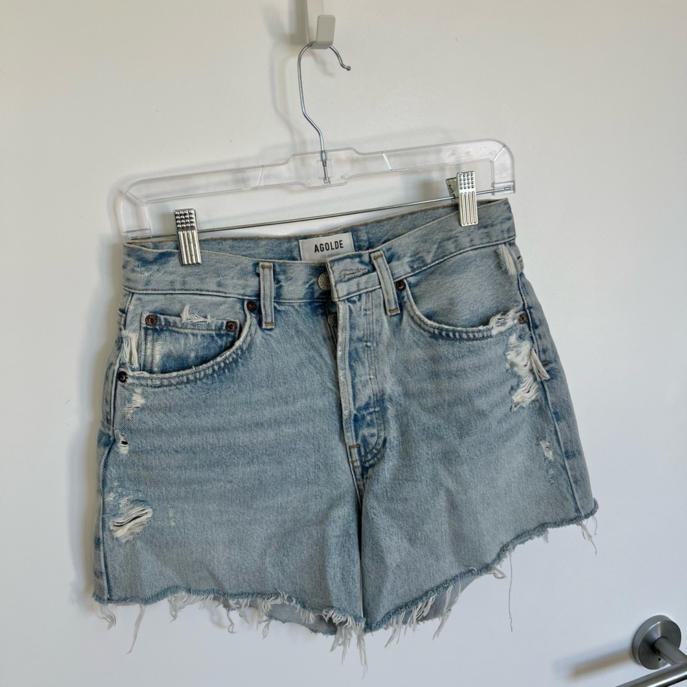 Agolde Denim Cutoff Shorts - 24